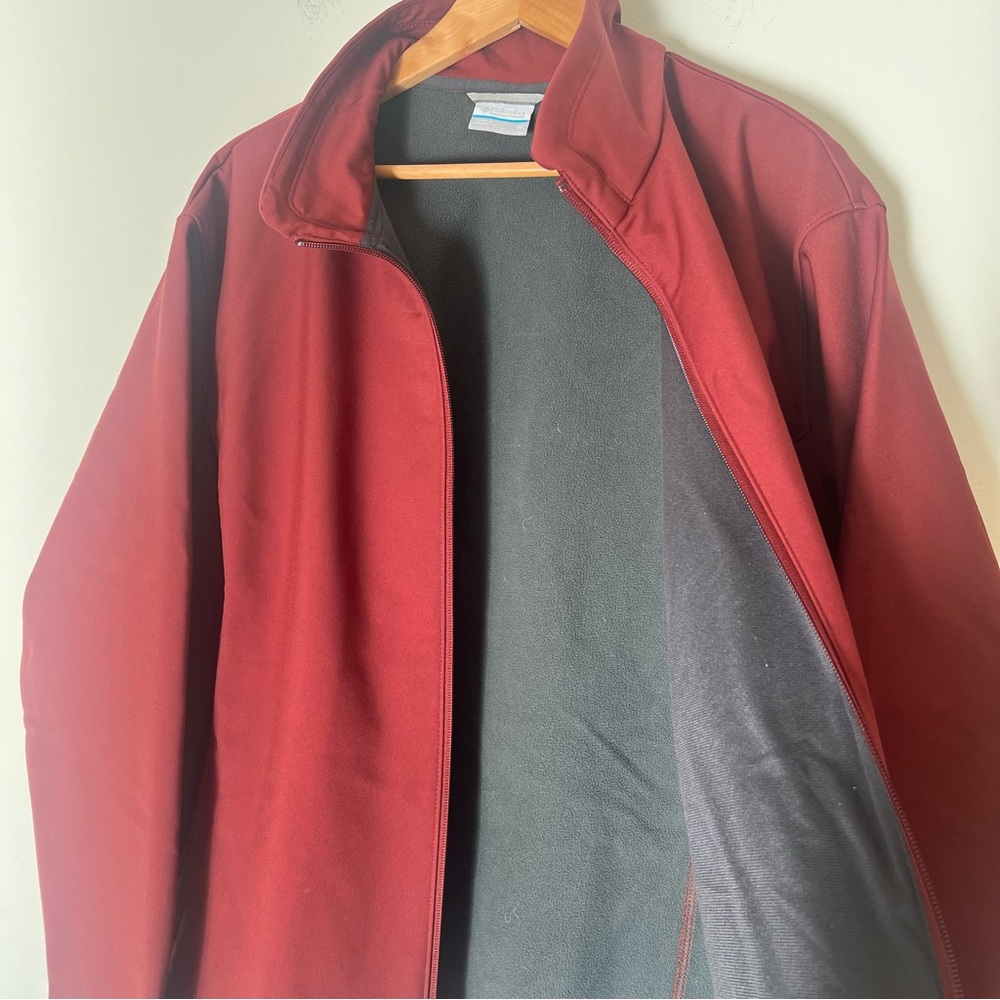 Columbia Maroon Midweight Fleece Lined Jacket Men’s Size 3X - Picture 9 of 10